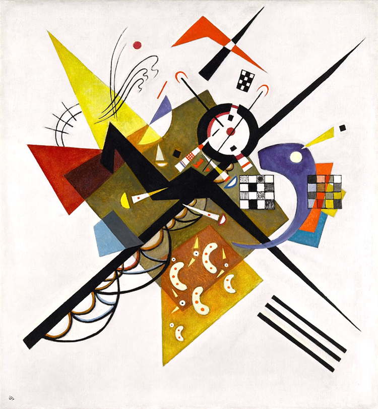 On White II 1923 Wassily Kandinsky Abstract Oil Painting